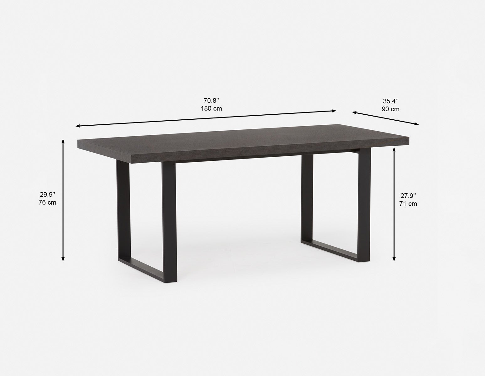 KIERA table de salle à manger moderne 180cm undefined