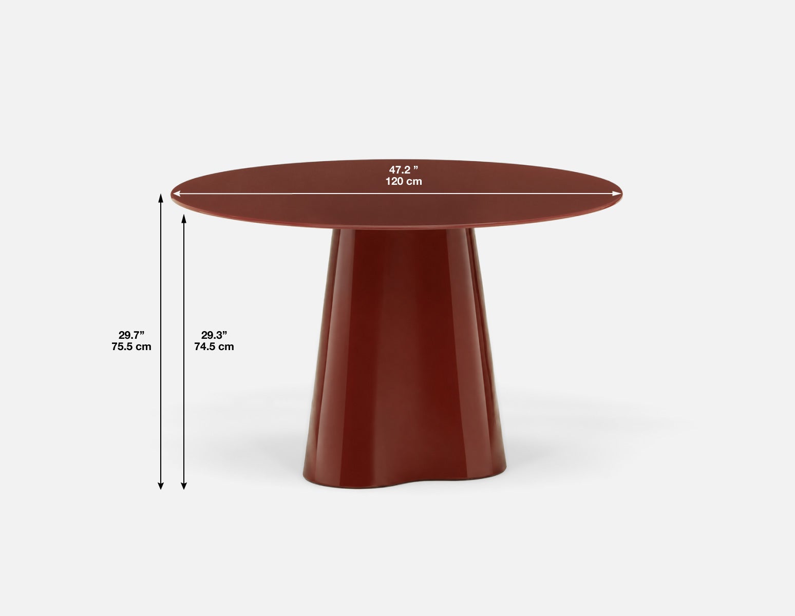 MILAN table de salle à manger ronde contemporaine minimaliste 120 cm undefined