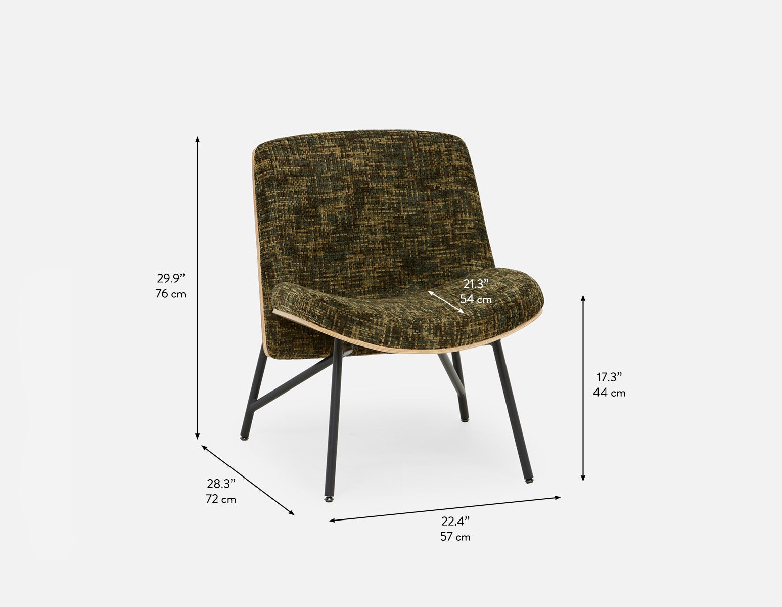 STEPHANE contemporary accent bentwood chair undefined