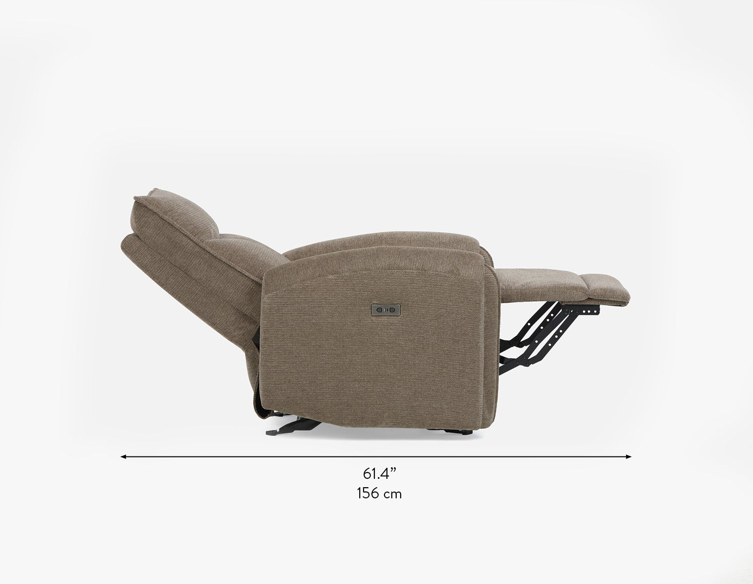 CALVERO contemporary power-reclining and glider armchair with usb port undefined