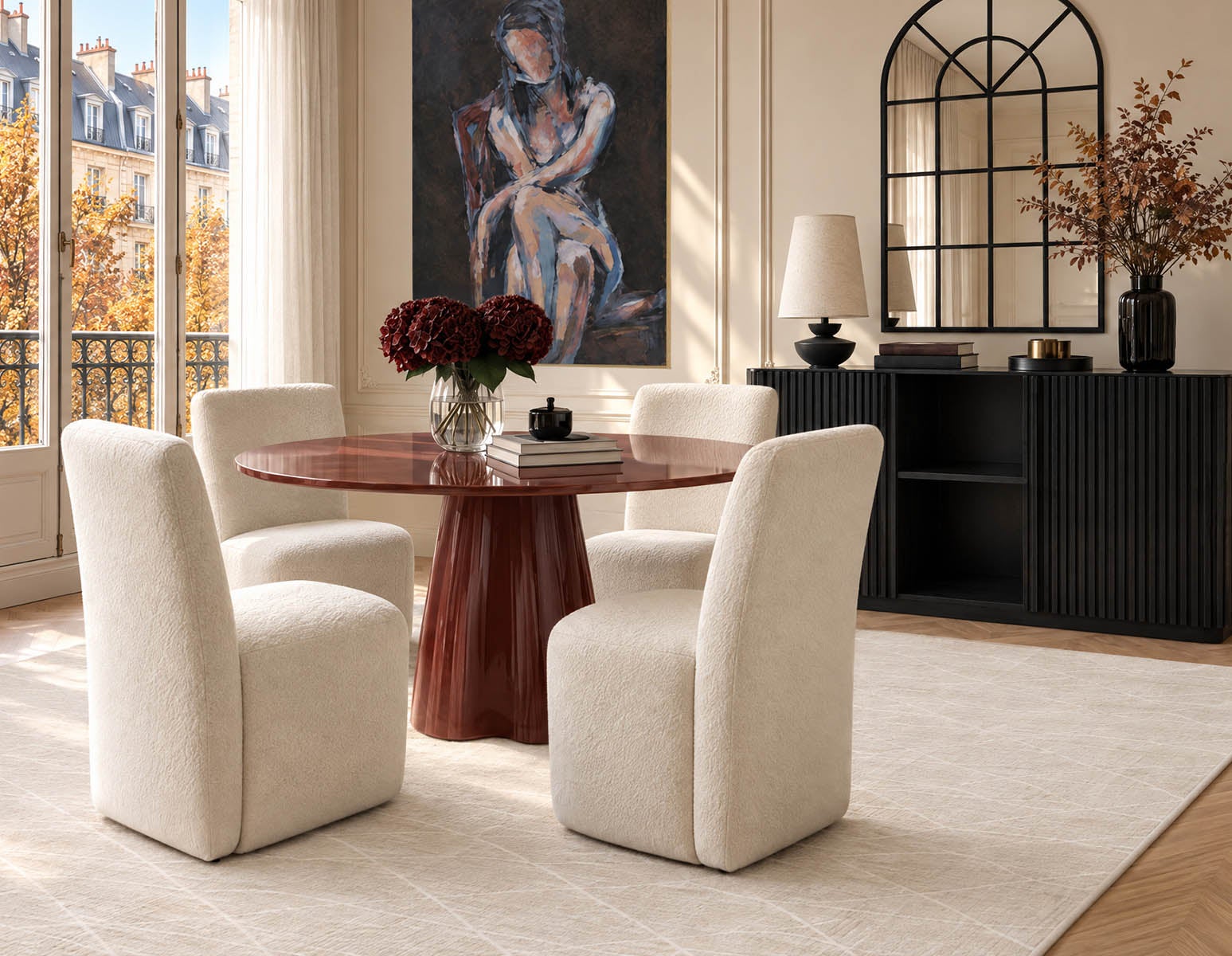 MILAN table de salle à manger ronde contemporaine minimaliste 120 cm undefined