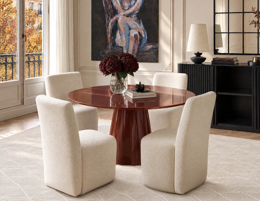 MILAN table de salle à manger ronde contemporaine minimaliste 120 cm undefined