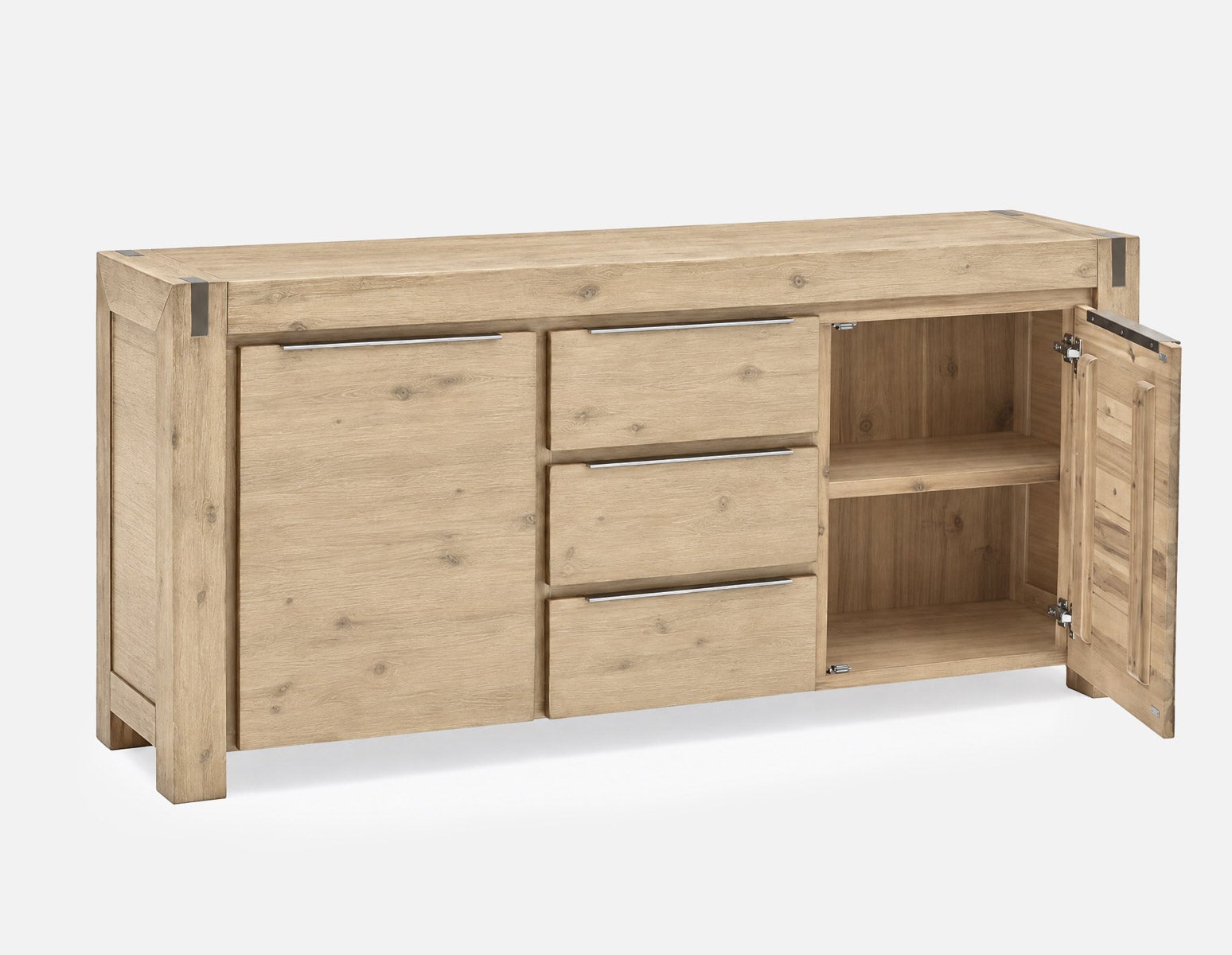 BREMEN buffet à 2 portes en bois d'acacia campagnard moderne undefined