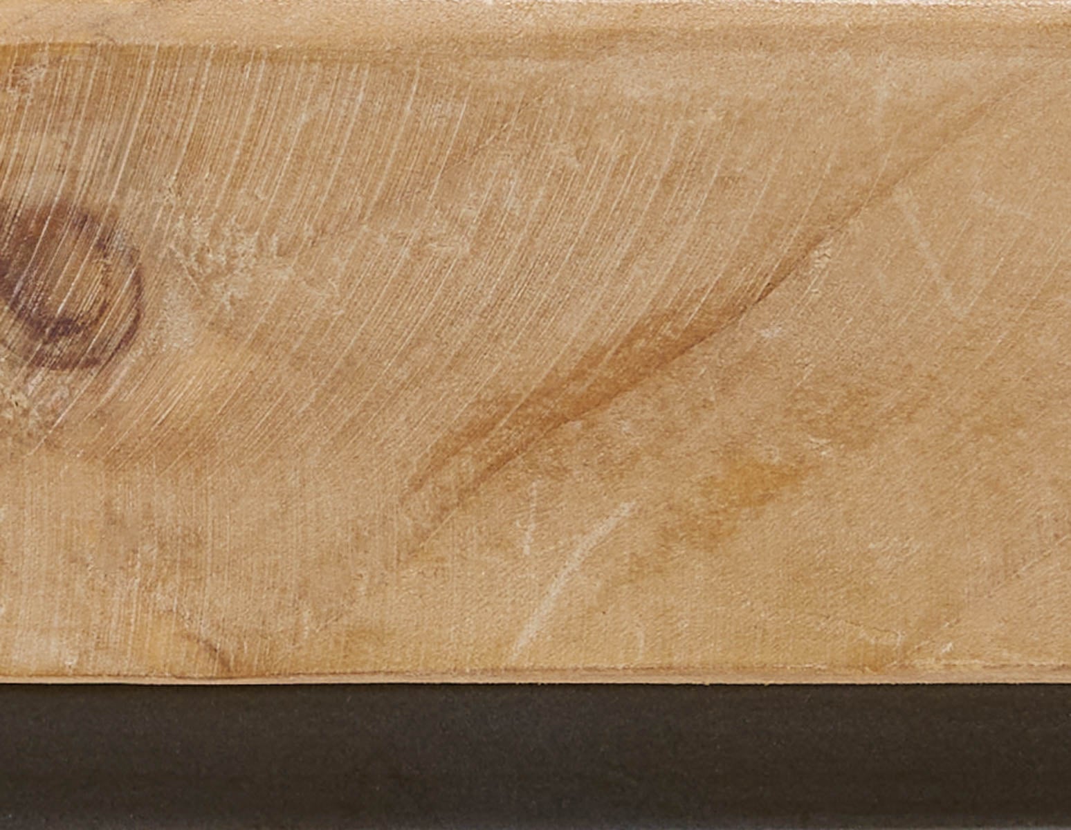 KAY table basse avec plateau en bois de sapin et verre trempé 100 cm diam. undefined