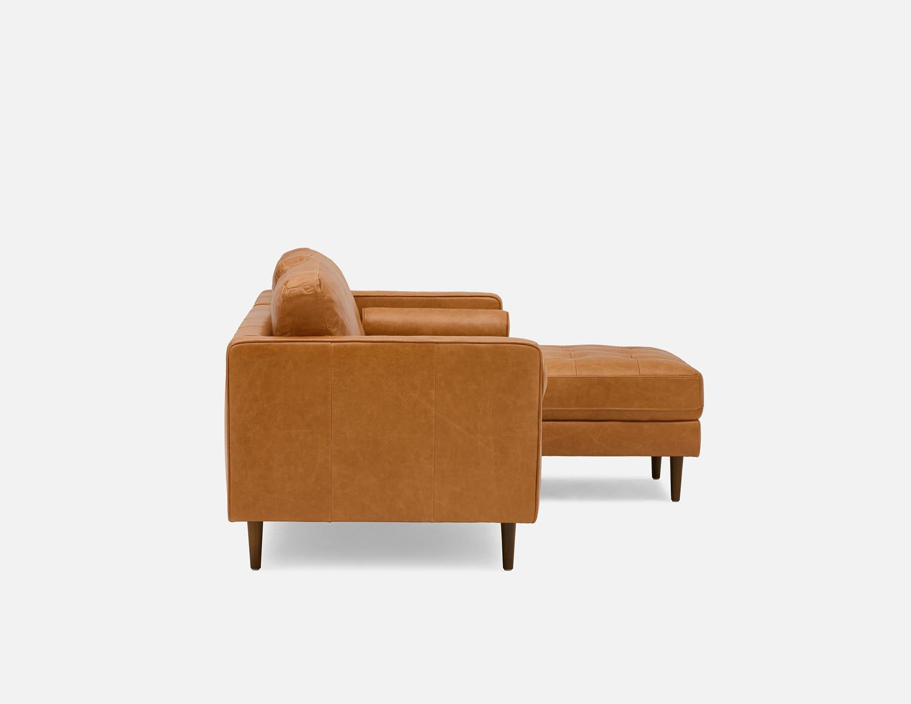 KINSEY canapé d'angle 100 % cuir, côté droit moderne du milieu du siècle undefined