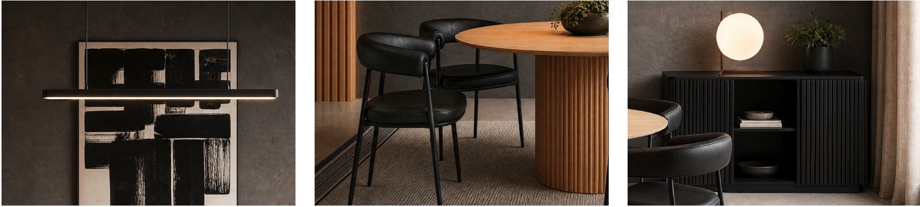 CLEM pendant, TAURO dining chair, RHODES sideboard