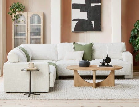 ARTHUR - canapé d'angle moderne - Beige