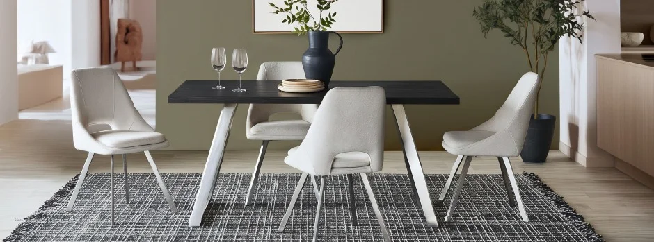 MADERA - table de salle à manger 160 cm - Frêne Noir